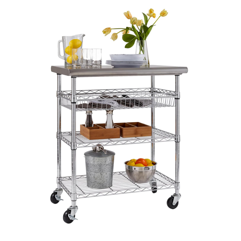 Commercial Kitchen Prep Table - Customized Commercial Work Table Utility Cart