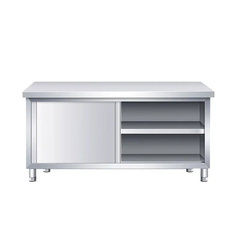 Commercial Kitchen Prep Table With Storage - Bar Cart Stainless Steel Kitchen Island
