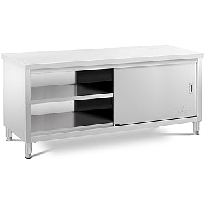 Stainless Steel Workbench Heav - đánh giá và giá Commercial Kitchen Prep Table With Storage