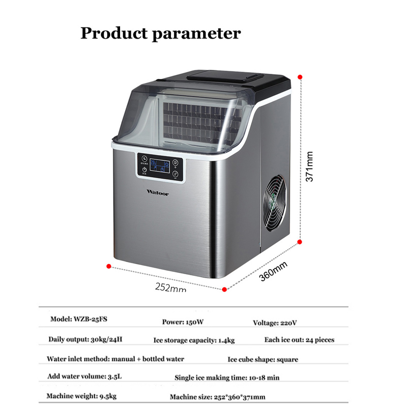 PBOBP Ice Cube Maker 30KG Wate - đánh giá và giá Commercial Kitchen Ice Machine