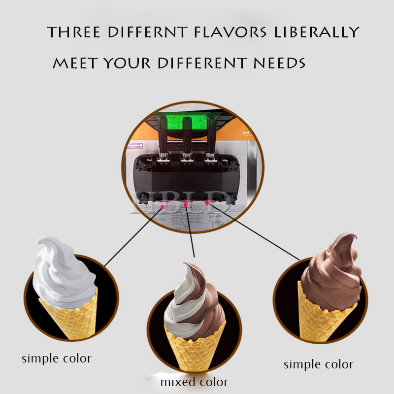 Stainless Steel Soft Ice Cream - đánh giá và giá Commercial Kitchen Ice Machine