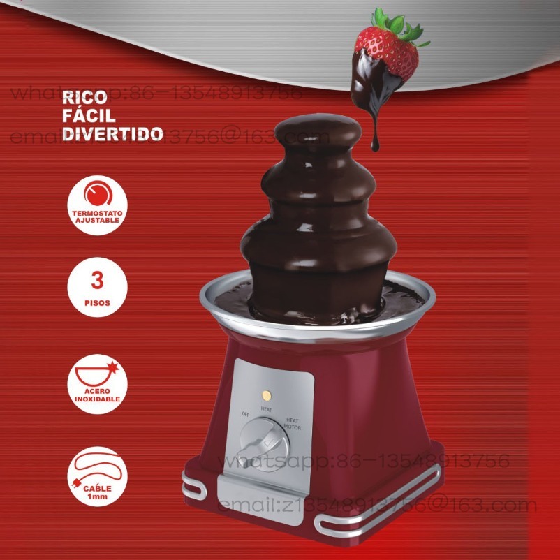 Household mini US standard thr - đánh giá và giá Chocolate Fountain Commercial
