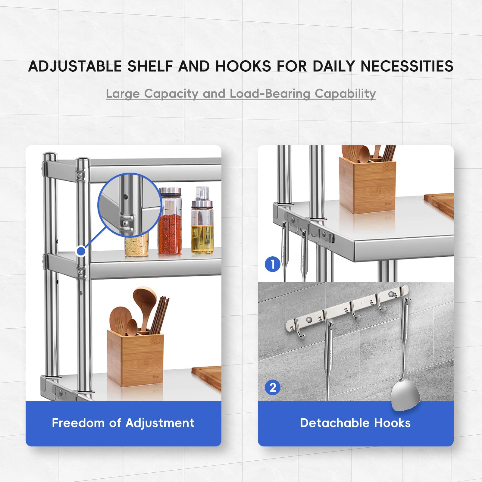 48x24 Heavy Duty Stainless Ste - đánh giá và giá Commercial Kitchen Prep Table With Storage