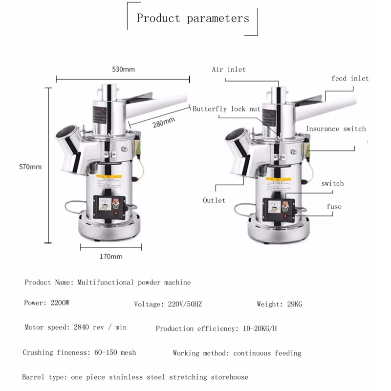 Commercial Multifunctional New - đánh giá và giá Commercial Kitchen Grinder