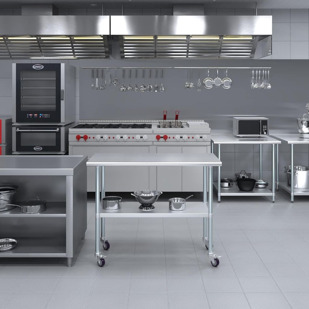 StainlSteel Table + Add Caster - đánh giá và giá Commercial Kitchen Prep Table