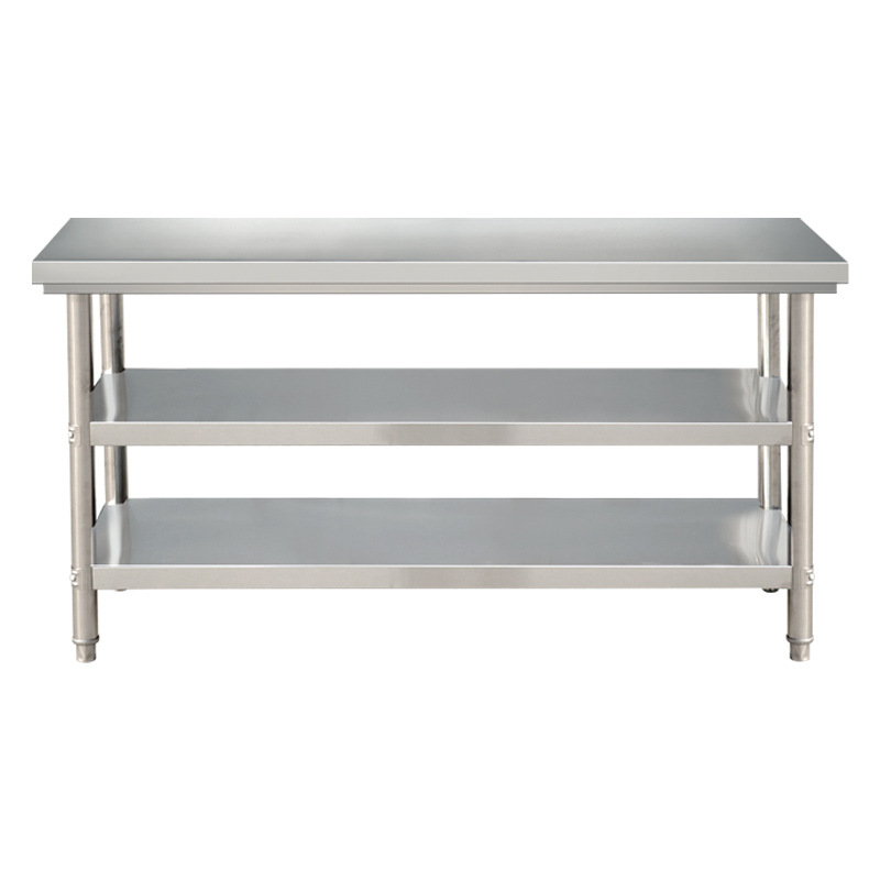 Stainless Steel Double Layer W - đánh giá và giá Commercial Kitchen Prep Table