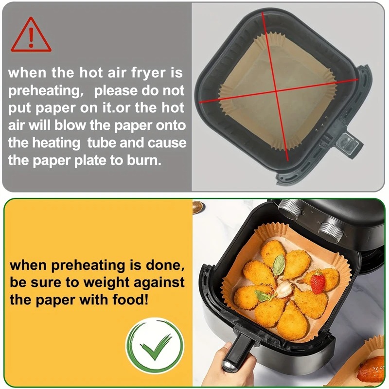 Air Fryer Paper Liners Disposa - đánh giá và giá Commercial Kitchen Appliance