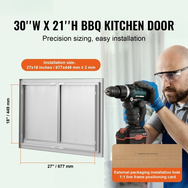 BBQ Access Door Stainless Stee - đánh giá và giá Commercial Kitchen Wall Panel
